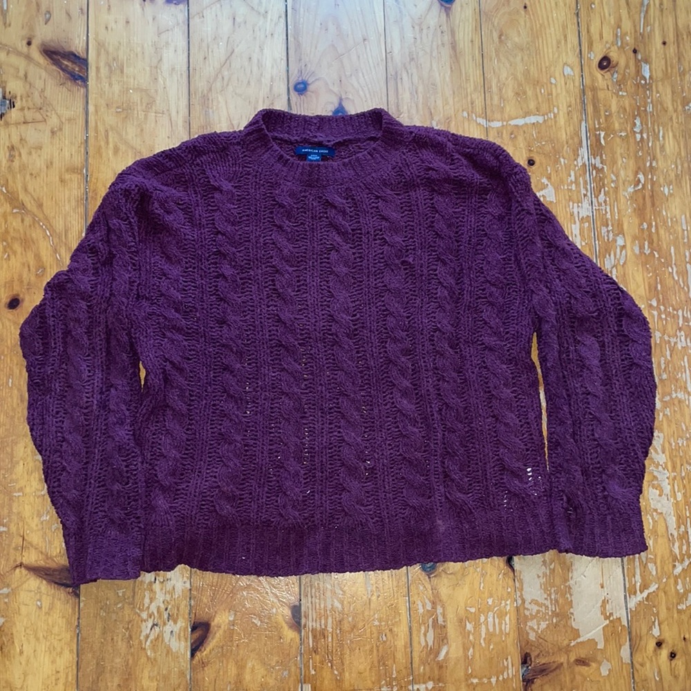 American Eagle Burgundy Sweater